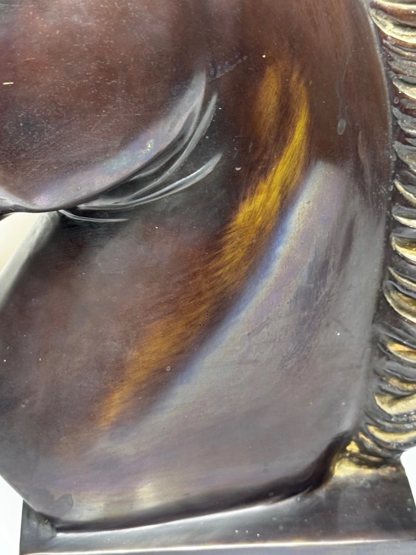 Expressive Italian Classical Bronze Horse Head c1950 After Raffaello Romanelli - 14