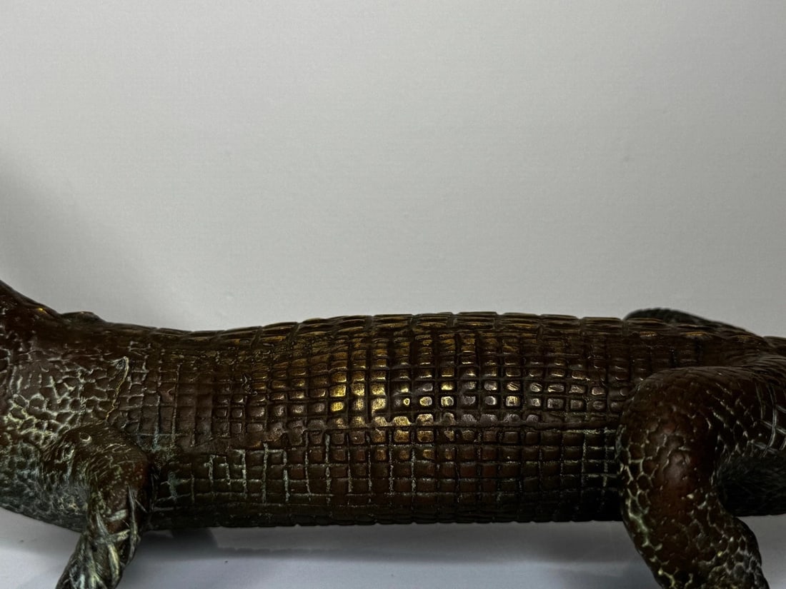 Bronze Crocodile Fountain Head Garden Spout in the Manner of Antoine-Louis Barye - 10
