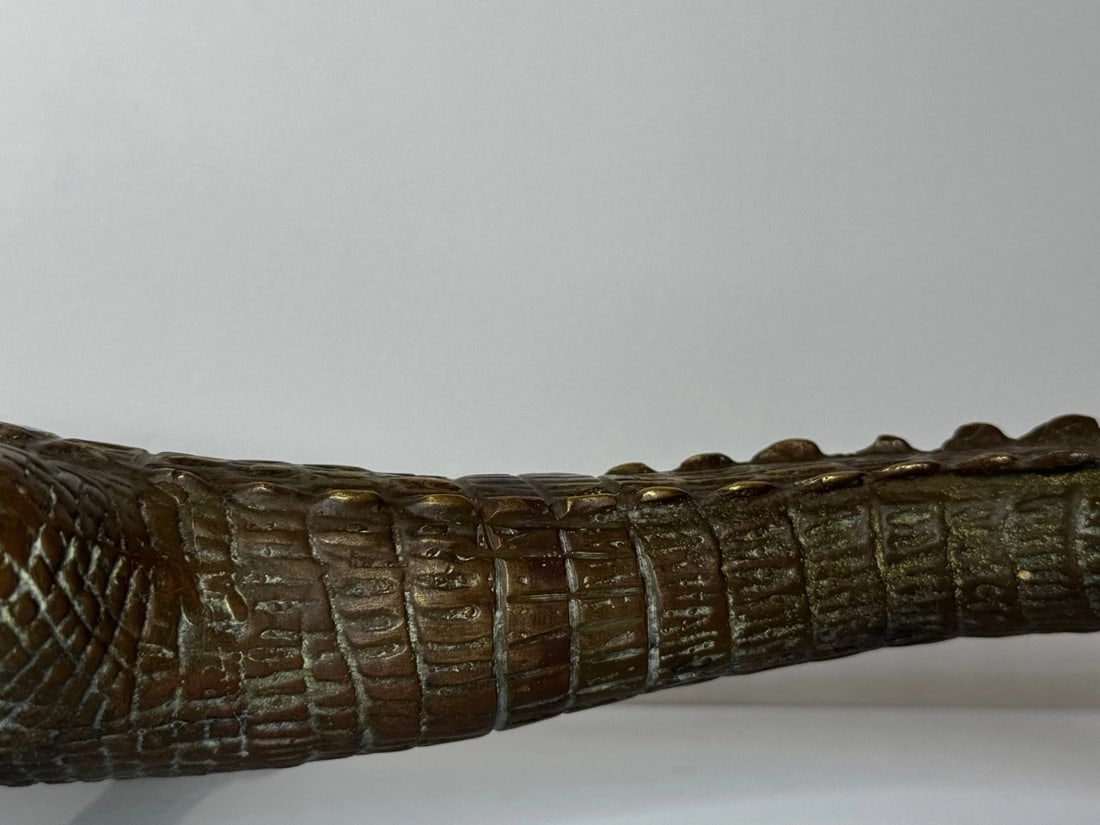 Bronze Crocodile Fountain Head Garden Spout in the Manner of Antoine-Louis Barye - 14