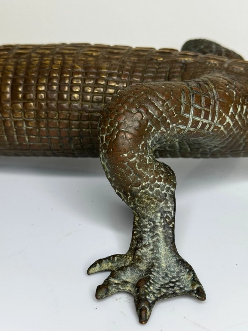 Bronze Crocodile Fountain Head Garden Spout in the Manner of Antoine-Louis Barye - 16