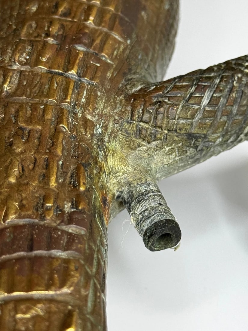 Bronze Crocodile Fountain Head Garden Spout in the Manner of Antoine-Louis Barye - 18