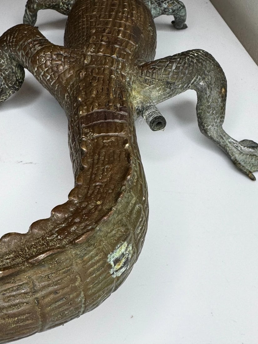 Bronze Crocodile Fountain Head Garden Spout in the Manner of Antoine-Louis Barye - 19