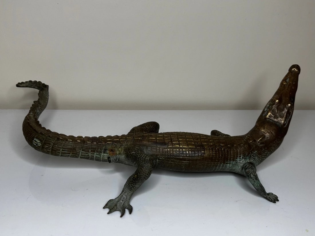Bronze Crocodile Fountain Head Garden Spout in the Manner of Antoine-Louis Barye - 20