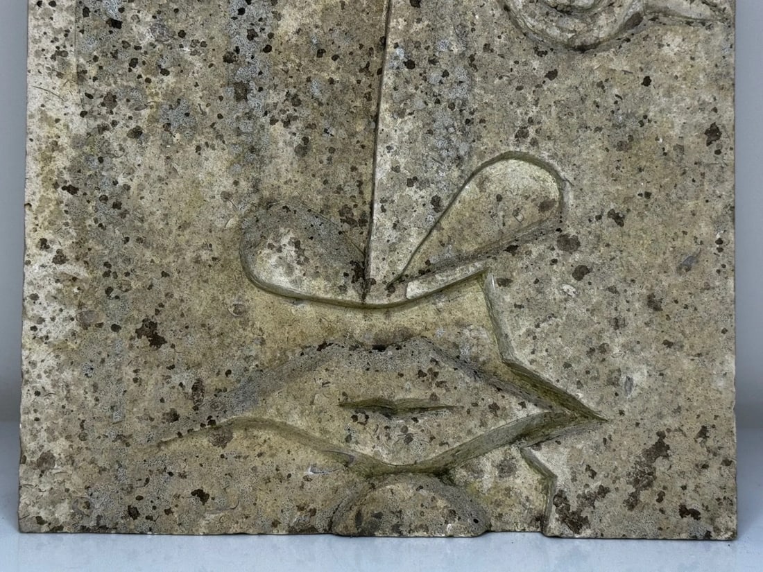 Modernist Cubist Stone Face Relief In the Manner of Picasso & John Milne School - 18