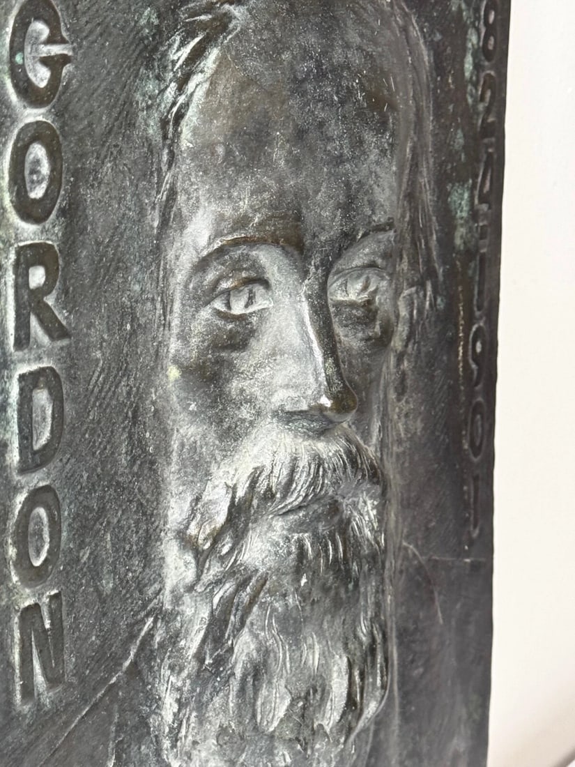 Scottish Timeless Legacy Portrait James Gordon 1824-1901 Bronze Sculpture Panel - 19