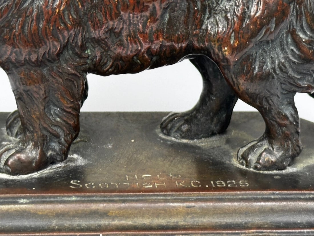 Art Deco Tribute Newfoundland Rescue Reuben Decker's Dog Bronze Sculpture - 10