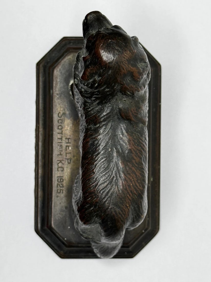 Art Deco Tribute Newfoundland Rescue Reuben Decker's Dog Bronze Sculpture - 11