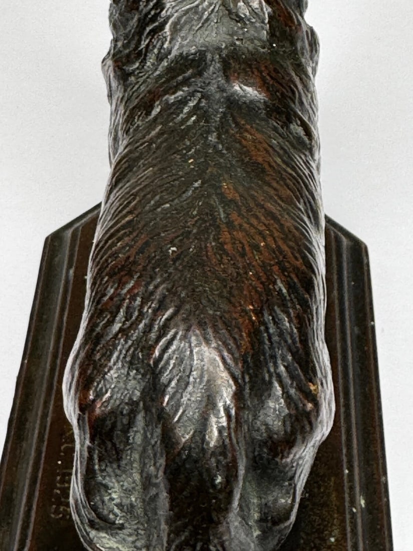 Art Deco Tribute Newfoundland Rescue Reuben Decker's Dog Bronze Sculpture - 15