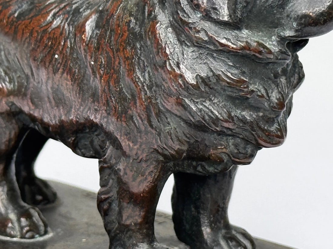 Art Deco Tribute Newfoundland Rescue Reuben Decker's Dog Bronze Sculpture - 20