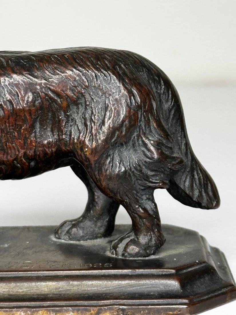 Art Deco Tribute Newfoundland Rescue Reuben Decker's Dog Bronze Sculpture - 8