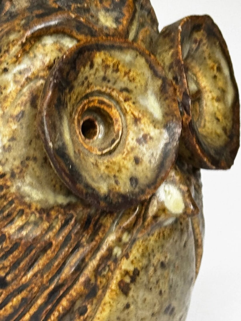 Owl Bird Surrealist Inspired Studio Pottery Sculpture - 12