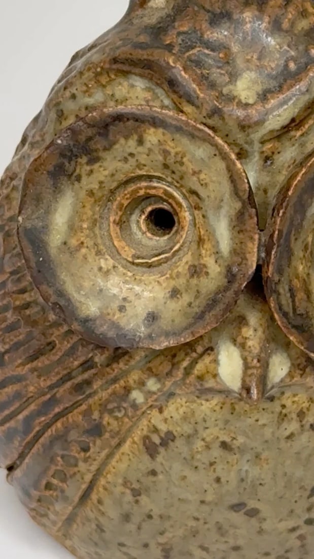 Owl Bird Surrealist Inspired Studio Pottery Sculpture - 2