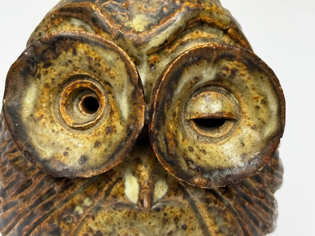 Owl Bird Surrealist Inspired Studio Pottery Sculpture - 3