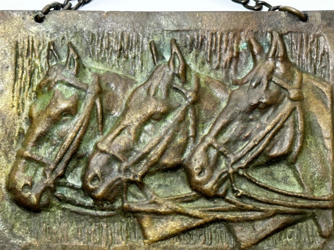 Art Deco Bronze Trio Bay Hunter Horses Sculpture Circle John Rattenbury Skeaping - 3