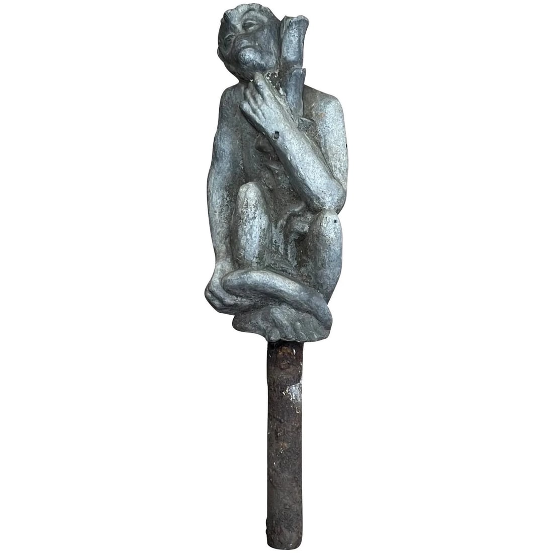 The Enigmatic Lead Thinking Monkey In The Manner of J. W. Singer & Sons c1900 (1 of 20)