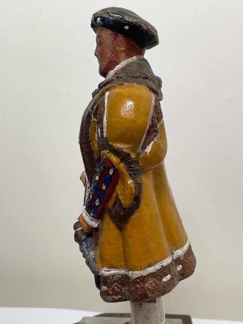 Historic Hand Painted Lead Figure of Tudor English King Henry VIII Sculpture - 8