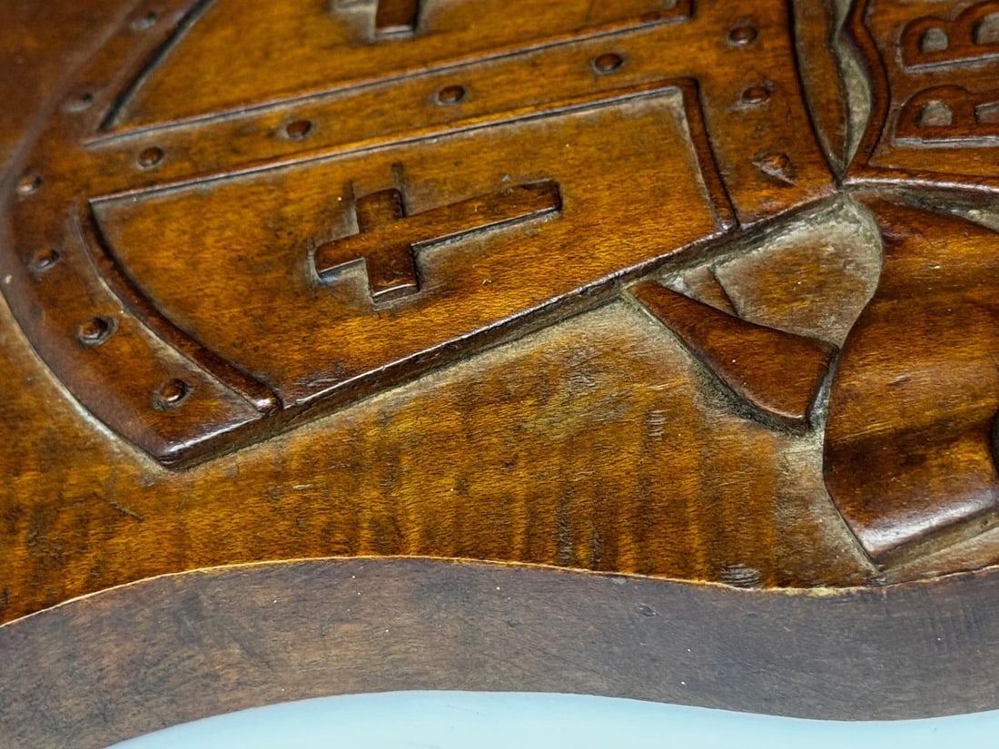 Arts & Crafts Revival Heraldic Carved Crest Rivington & Blackrod Grammar School - 14