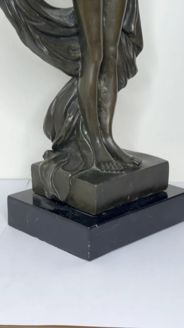 French Classical Bronze After Auguste Moreau Purity With Grace La Source c1900 - 2