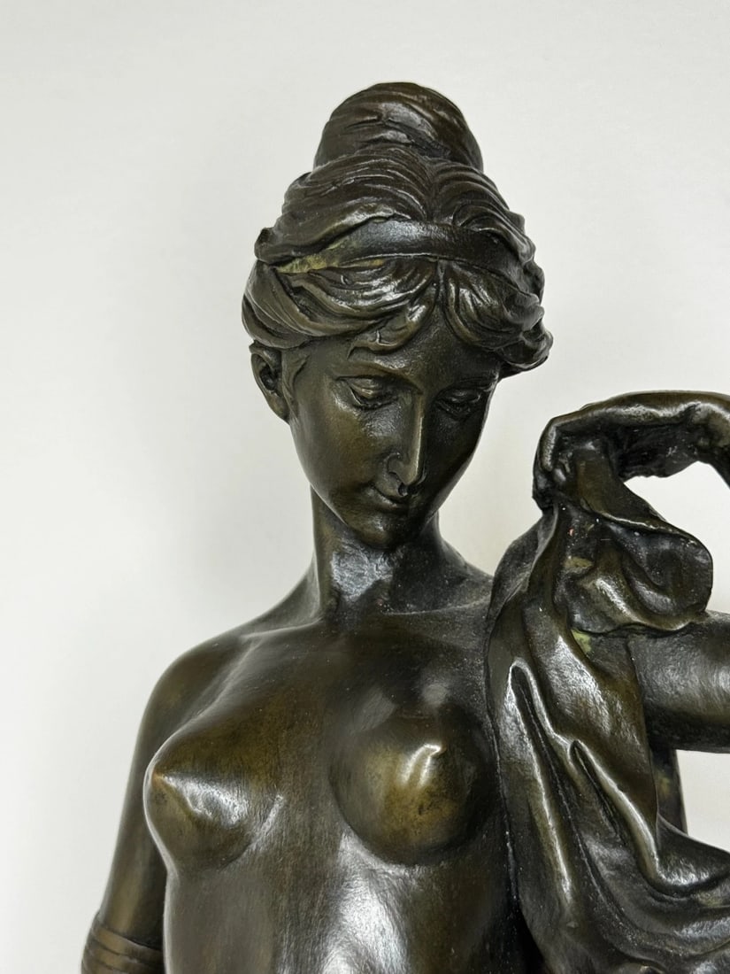 French Classical Bronze After Auguste Moreau Purity With Grace La Source c1900 - 4