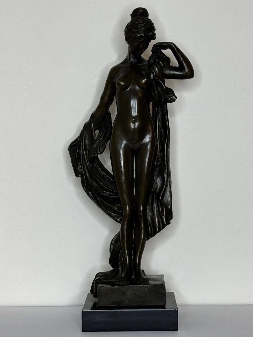 French Classical Bronze After Auguste Moreau Purity With Grace La Source c1900 - 5