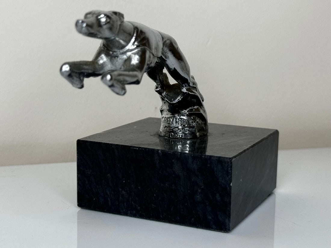 Louis Lejeune Chrome Plated 1930's Racing Greyhound Of The Road Classic Mascot - 4