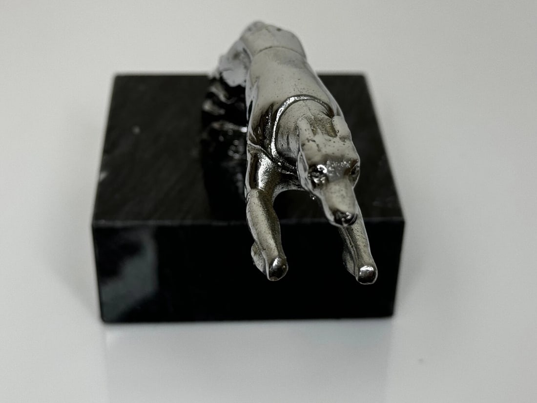 Louis Lejeune Chrome Plated 1930's Racing Greyhound Of The Road Classic Mascot - 6
