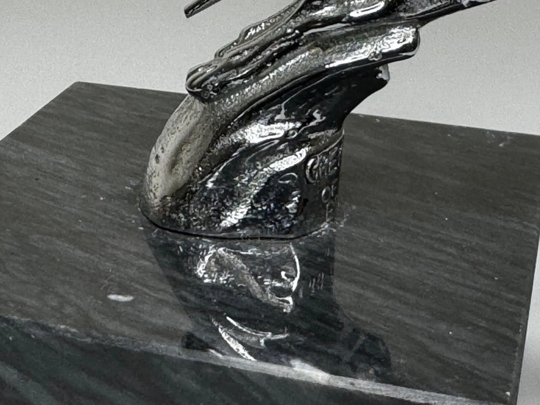 Louis Lejeune Chrome Plated 1930's Racing Greyhound Of The Road Classic Mascot - 9