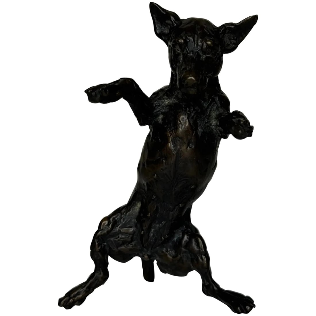 Standing Dog Jack Russell Patinated Bronze Sculpture By Lucy Kinsella (1 of 20)