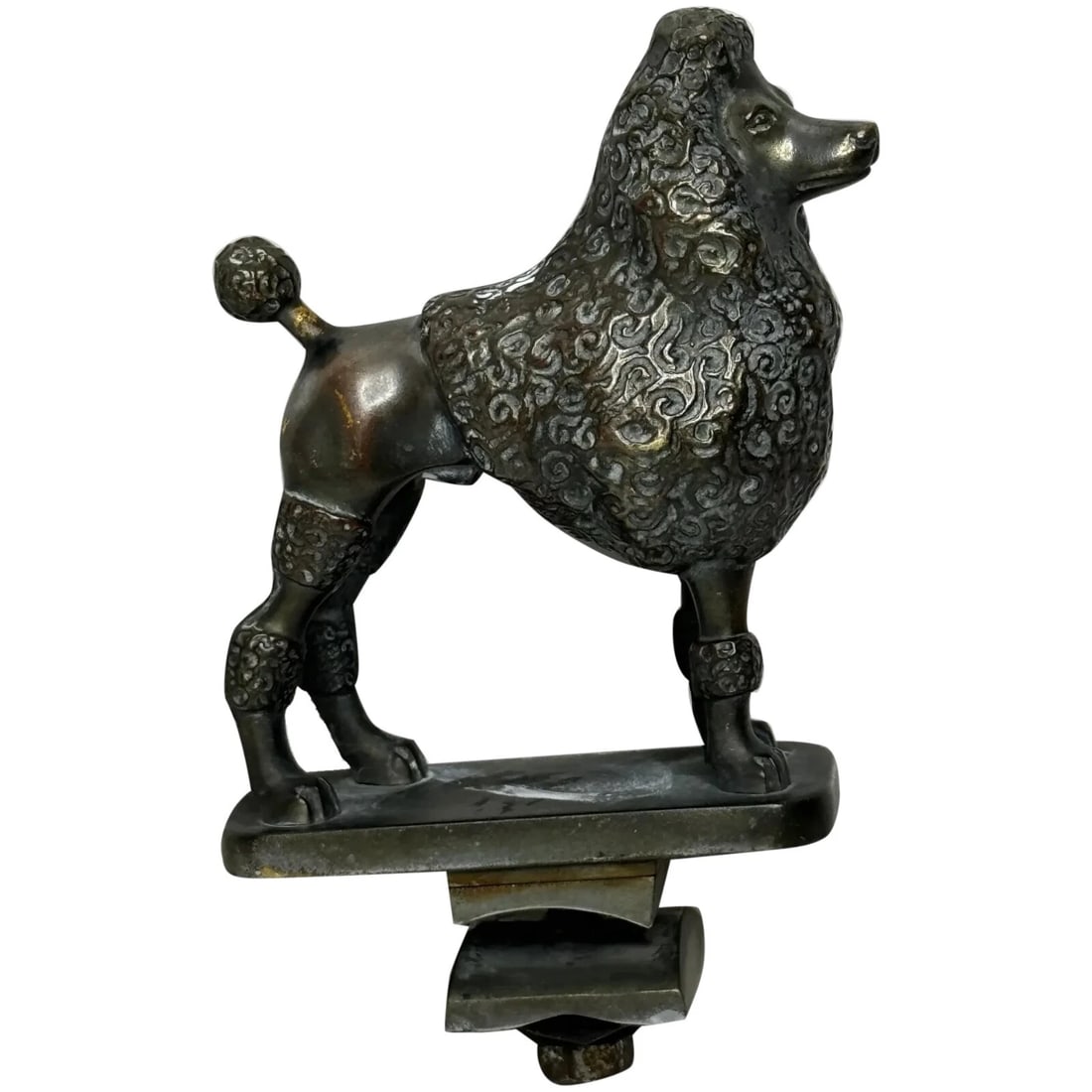 Beautiful Cute Mid Century Bronze Poodle Dog Animal Classic Mascot Sculpture (1 of 1)