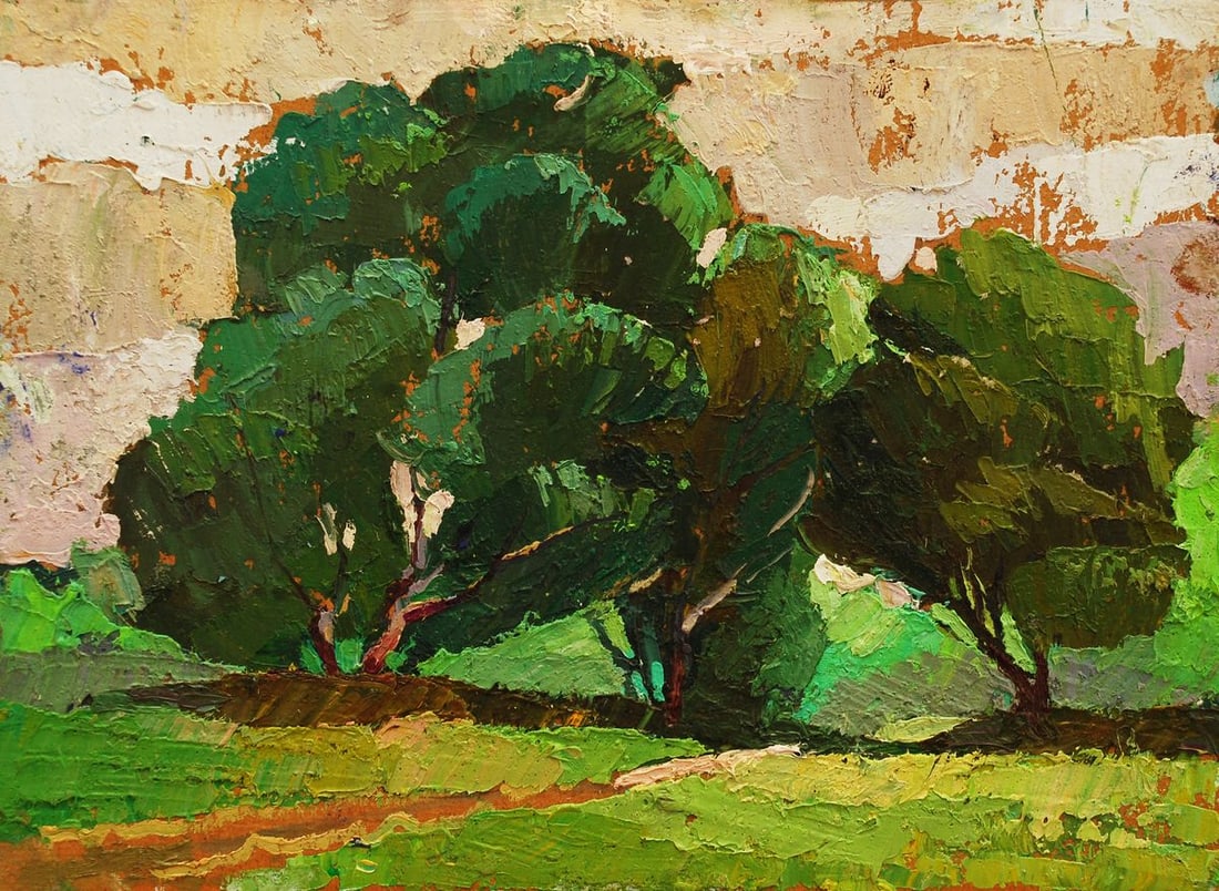 Oil painting Play of light in branches Egor Shvachunov: Title: Oil painting Play of light in branches Egor Shvachunov Description: Title: Oil painting Play of light in branches Egor Shvachunov Description: No.Svash 99*** ABOUT THIS PAINTING **** TITLE: "Pl