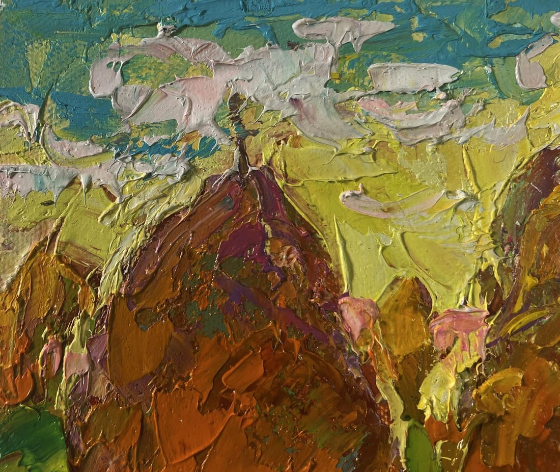Oil painting Spring peace on the outskirts Oleksiy Ivanyuk - 7