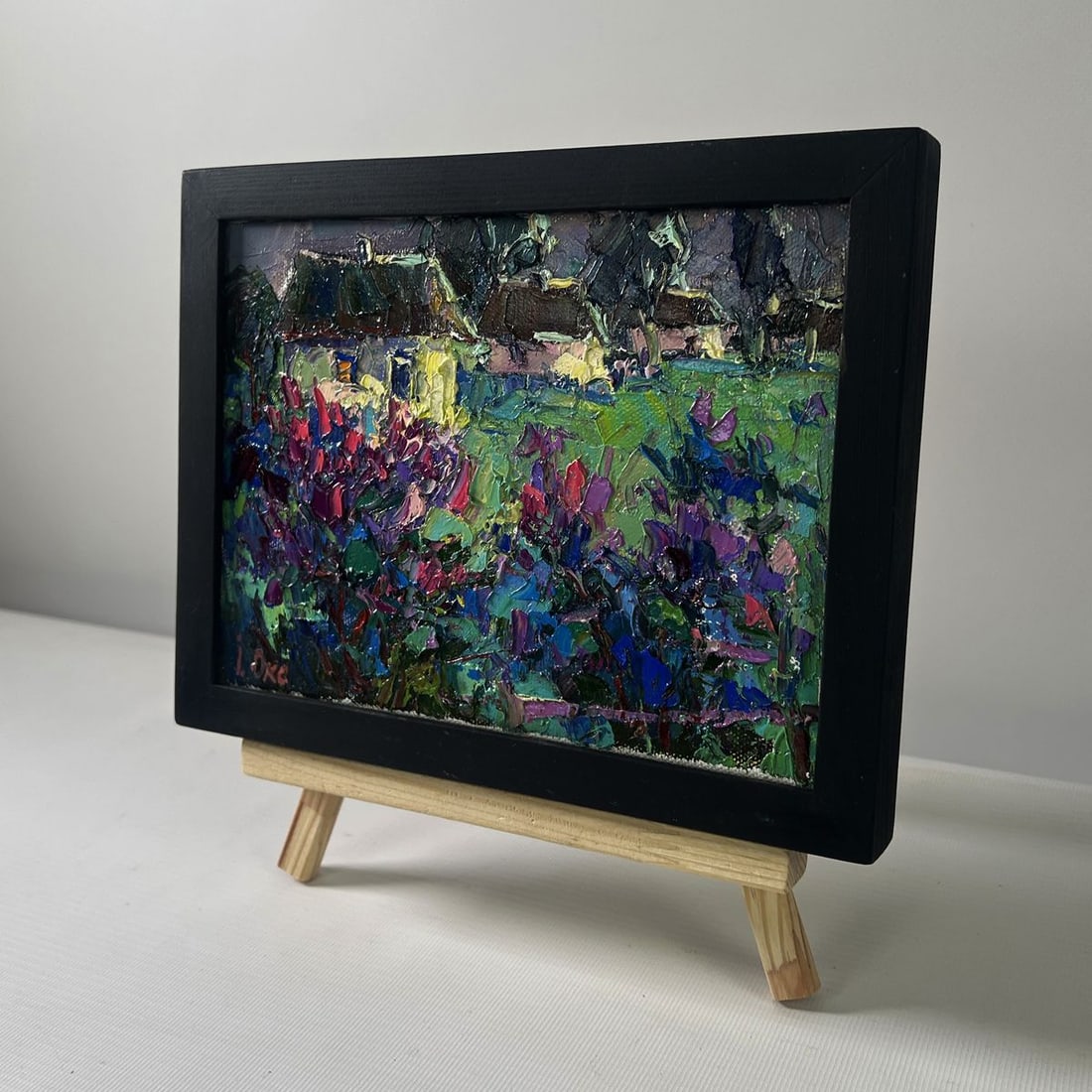Oil painting The first lilac over the field Oksana Ivanyuk - 2