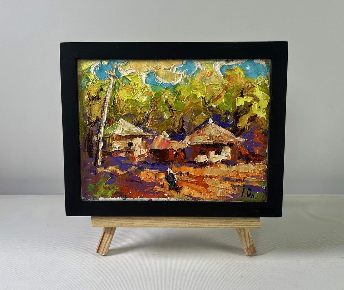 Oil painting Warm evening sun sets over the horizon Oleksiy Ivanyuk (1 of 8)