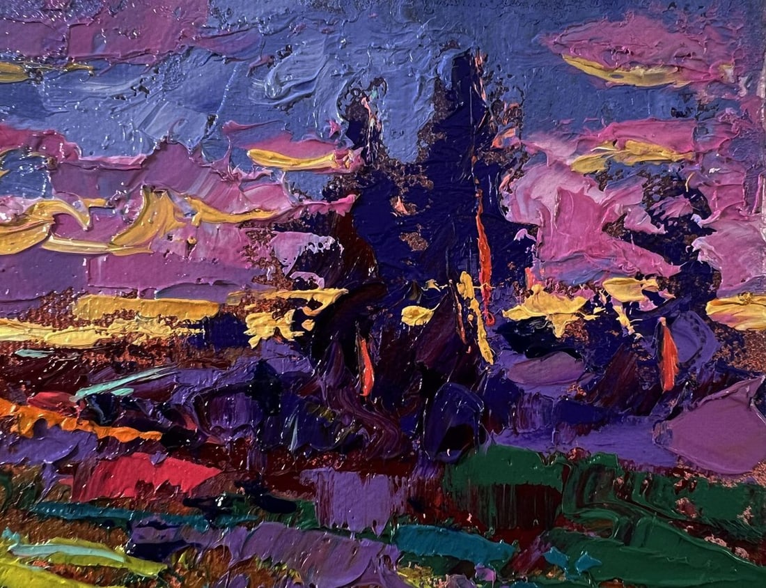 Oil painting Summer blue night Oleksiy Ivanyuk - 4