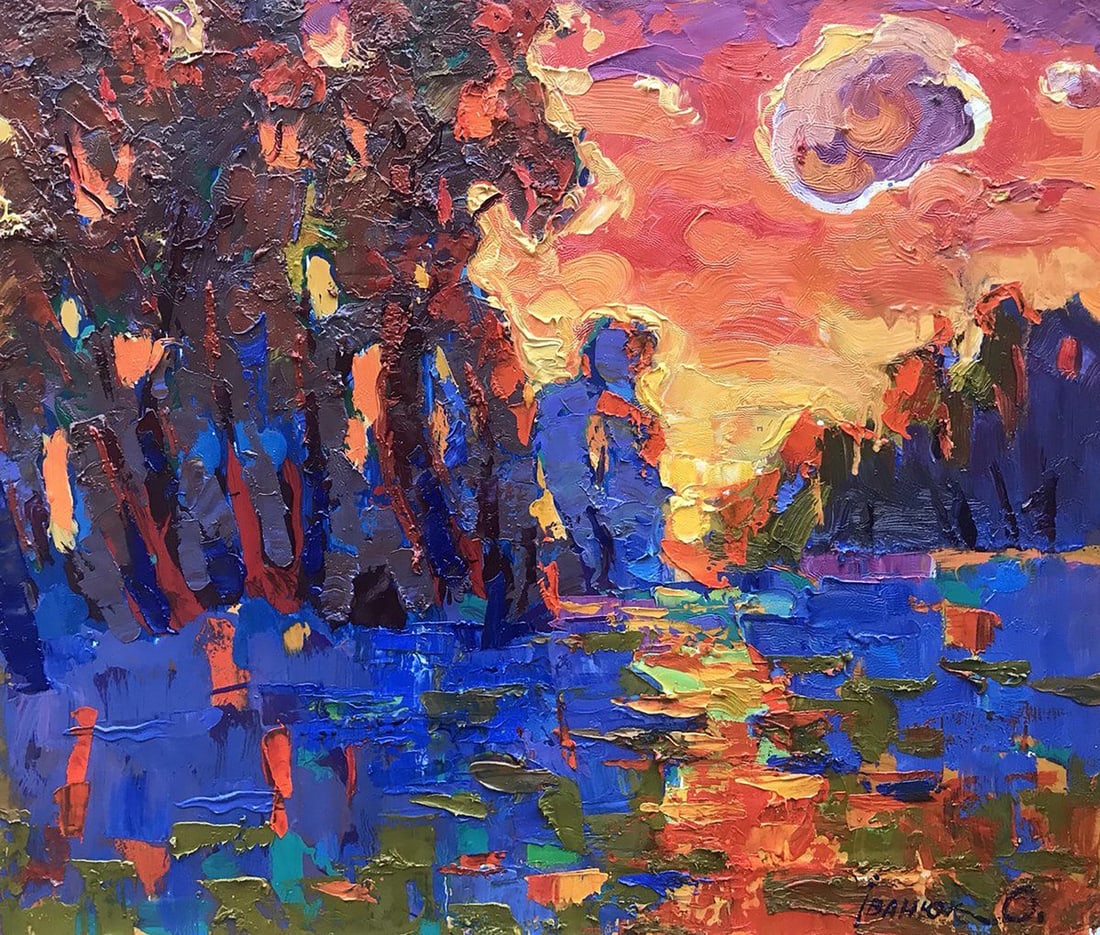 Oil painting Above the pond Kalenyuk Alex (1 of 4)