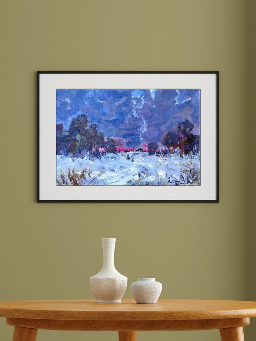Oil painting Snowy distance Kalenyuk Alex - 3