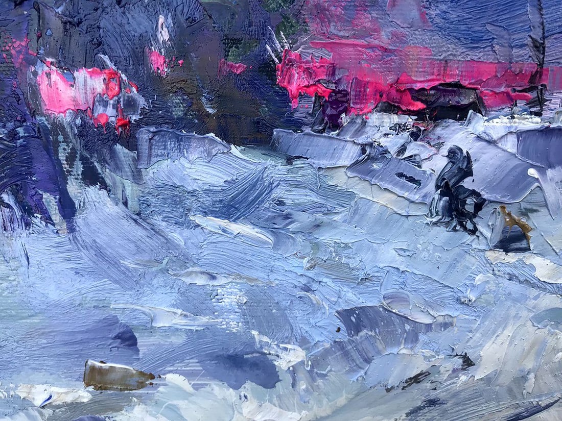 Oil painting Snowy distance Kalenyuk Alex - 4