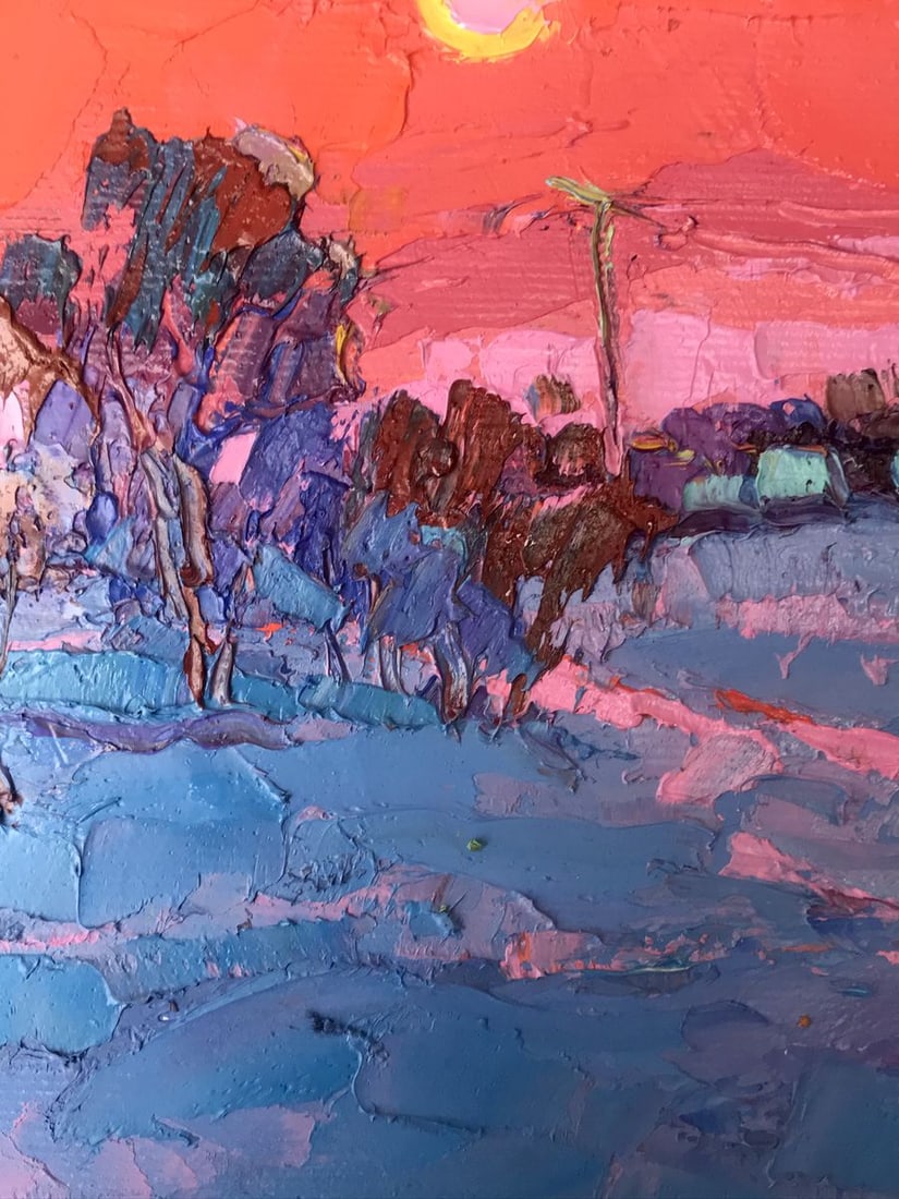 Oil painting Frosty evening Oksana Kalenyuk - 5