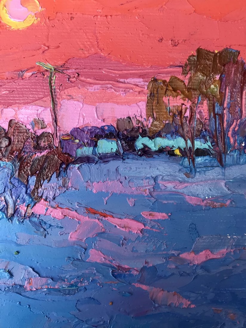 Oil painting Frosty evening Oksana Kalenyuk - 6