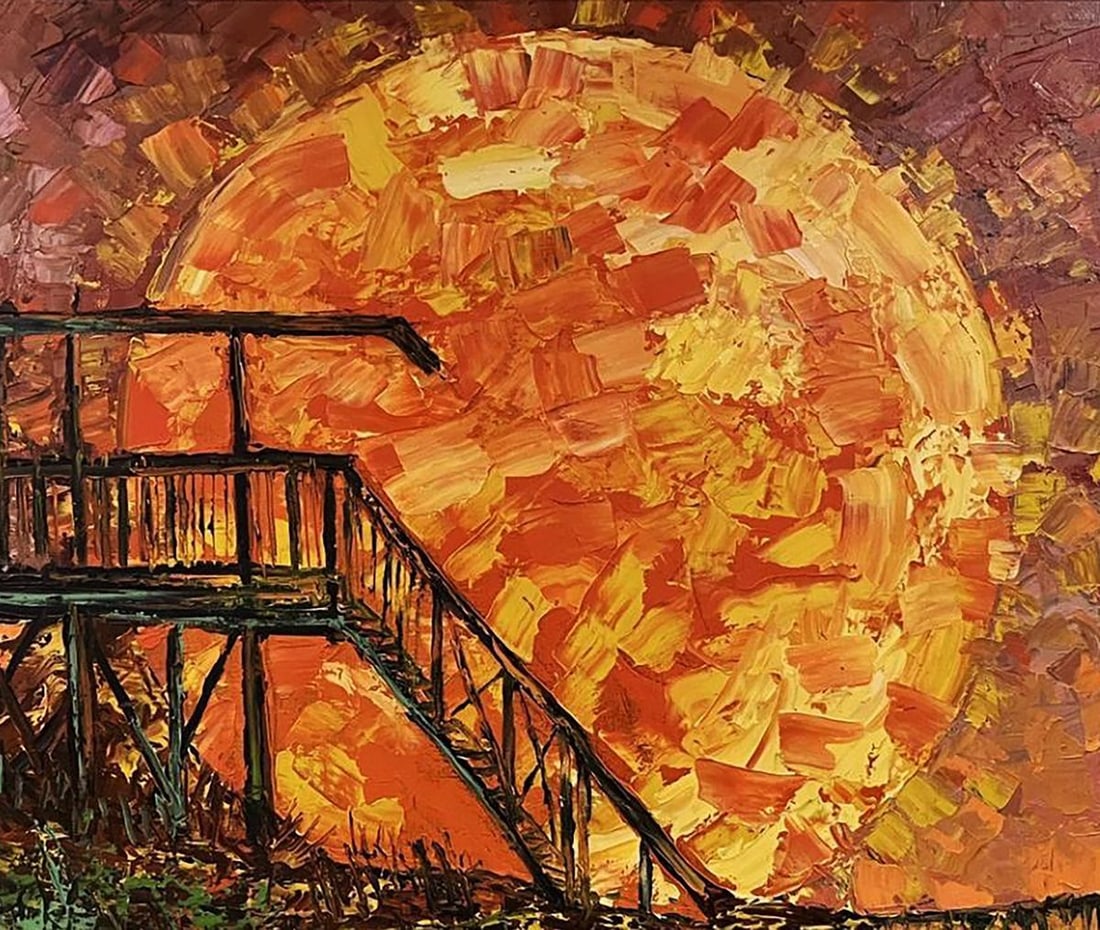 Oil painting Sunrise sunset Serhiy Kovalev - 5