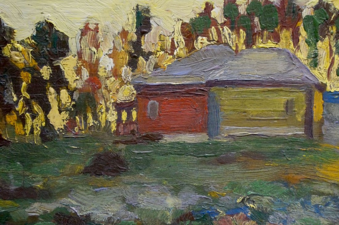 Oil painting Evening landscape - 6