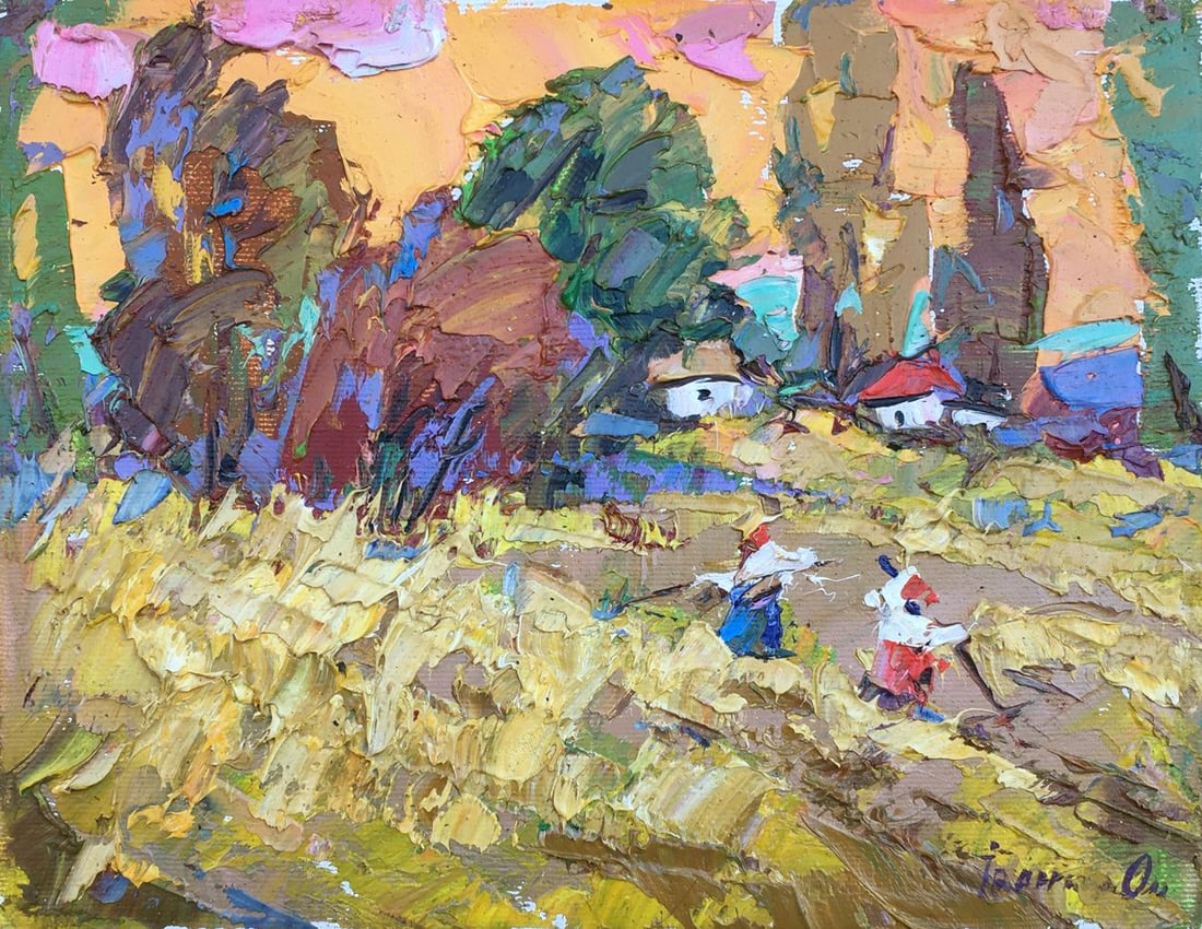 Oil painting Summer day on the field Kalenyuk Alex (1 of 12)