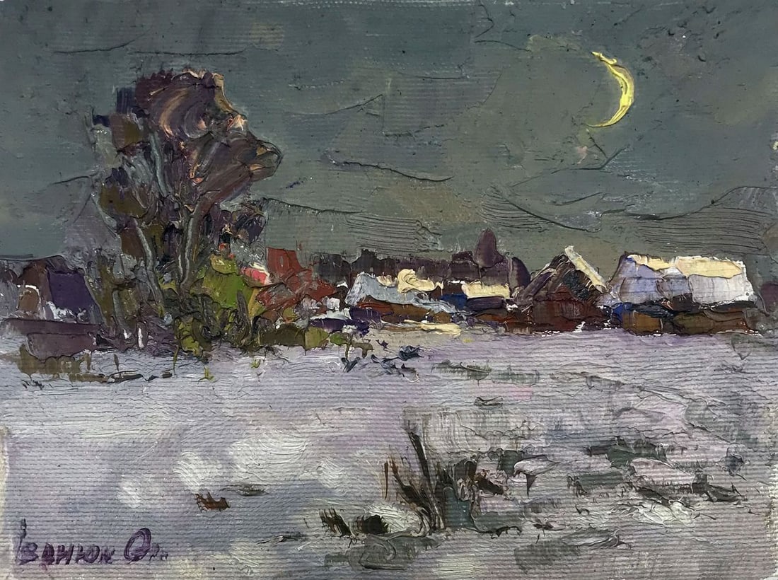 Oil painting Moonlit night Kalenyuk ?ks?n?: Title: Oil painting Moonlit night Kalenyuk ?ks?n? Description: Title: Oil painting Moonlit night Kalenyuk ?ks?n? Description: No.Kalen 708AAA *** ABOUT THIS PAINTING *** * TITLE: "Moonlit night" * ART