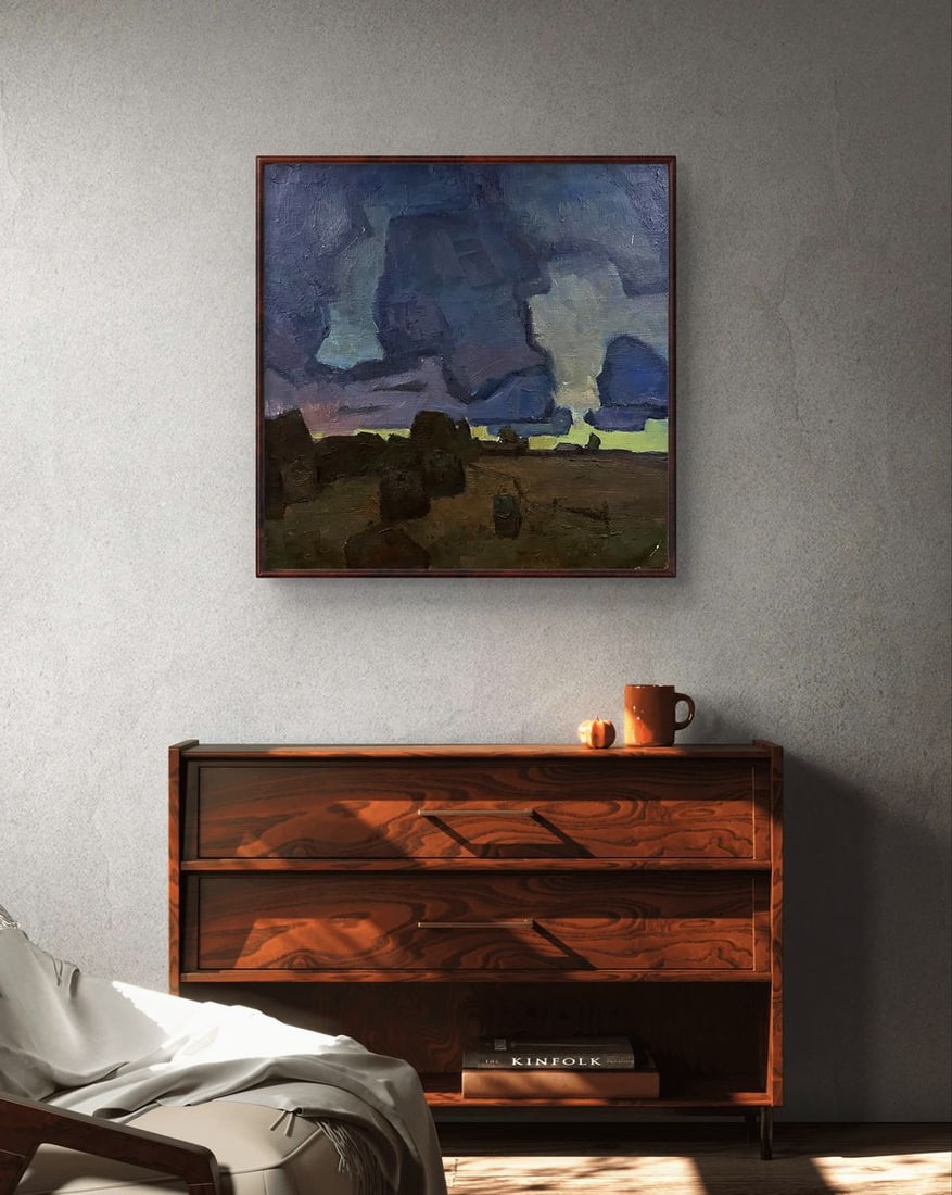Oil painting Evening stacks Oleksandr Andreev - 2