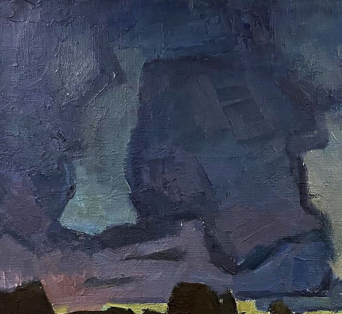 Oil painting Evening stacks Oleksandr Andreev - 4