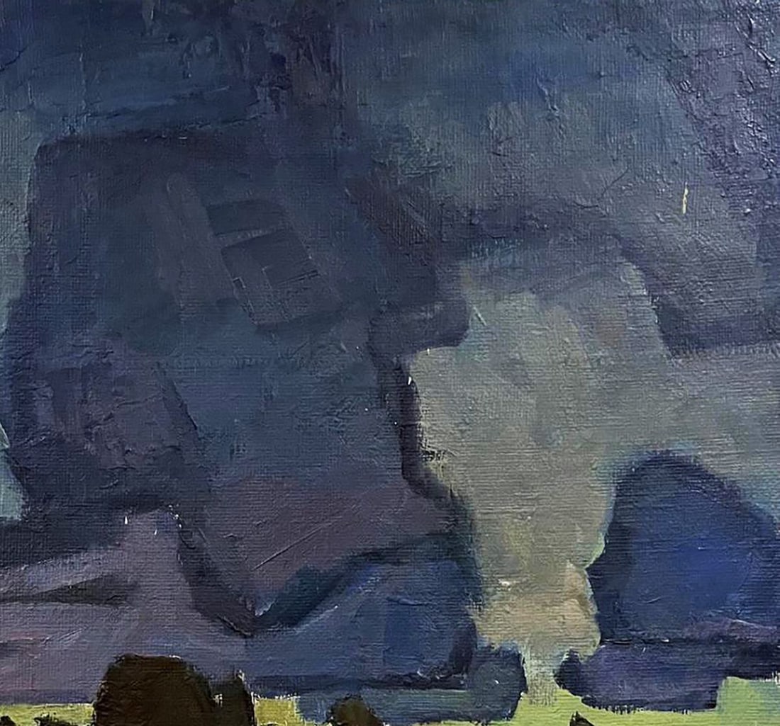 Oil painting Evening stacks Oleksandr Andreev - 5