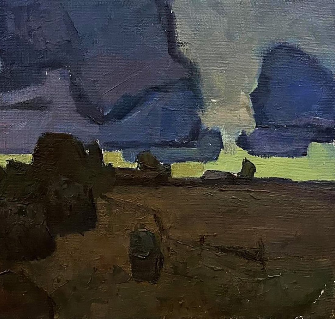 Oil painting Evening stacks Oleksandr Andreev - 7