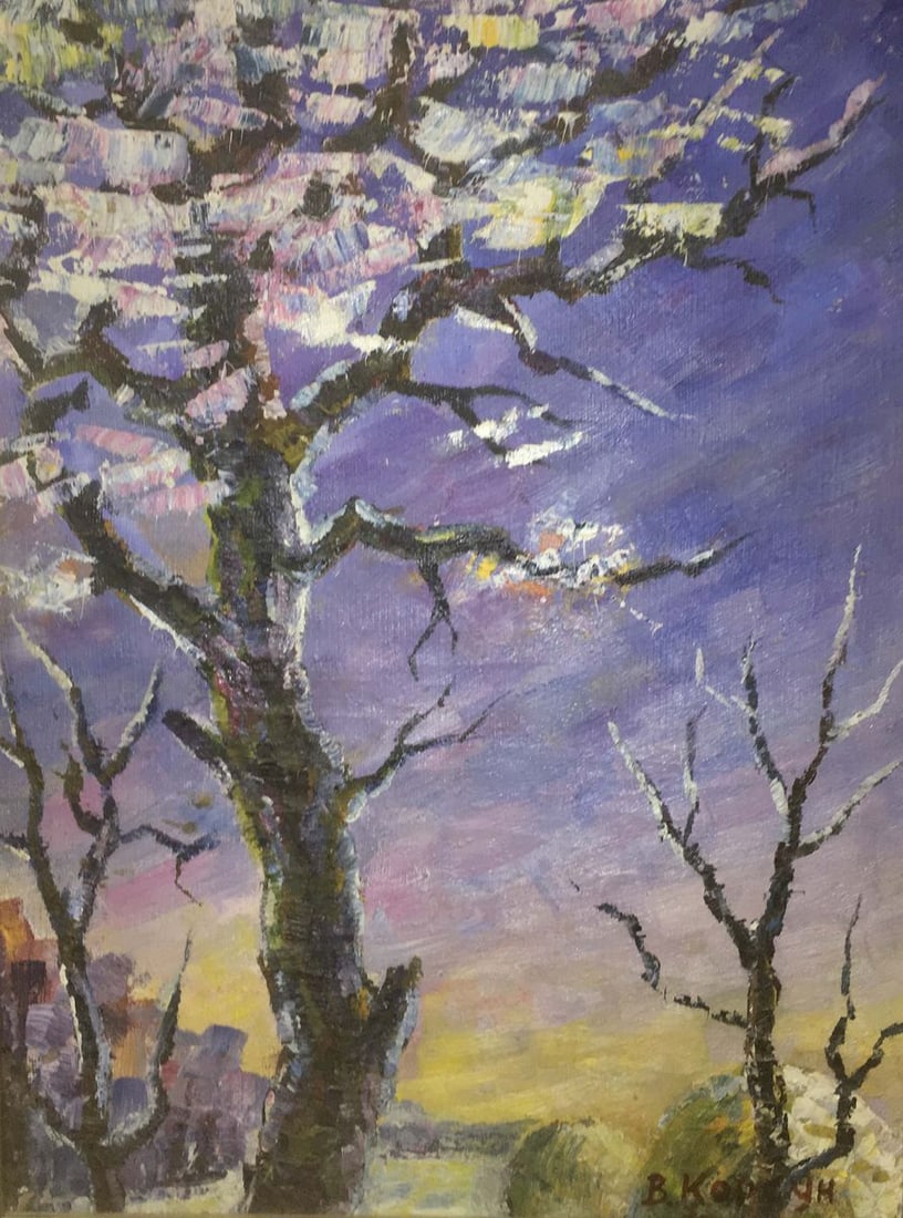 Wood oil painting: Title: Wood oil painting Description: Title: Wood oil painting Description: No.254 * TITLE: "Wood" * ARTISTS: V. Korsun * SIZE: 62x40 cm/24.41x15.74 inches' * MEDIUM: oil, canvas * HAND PAINTED: