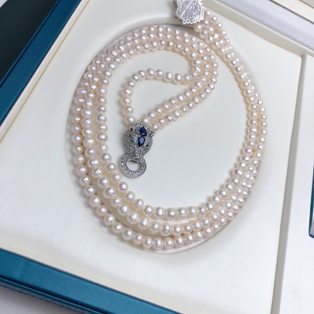 Natural White Pearl Necklace - 2