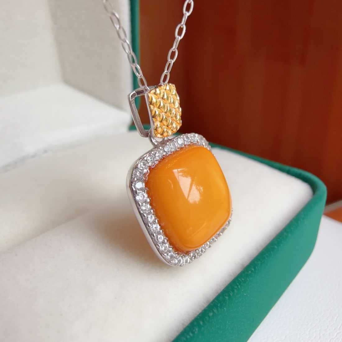 Natural Amber Pendant - 4